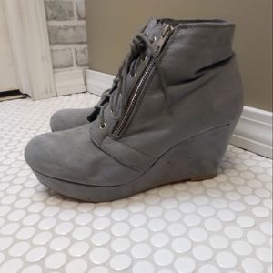 Just Fab Wedge Heel Boots